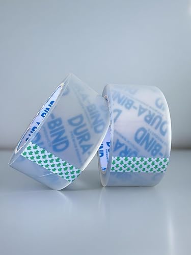 Miniatura 2 de Cinta de embalaje transparente resistente de 1.8 pulgadas x 60 yardas. Cinta transparente resistente para envío, embalaje, mudanza, correo y todo