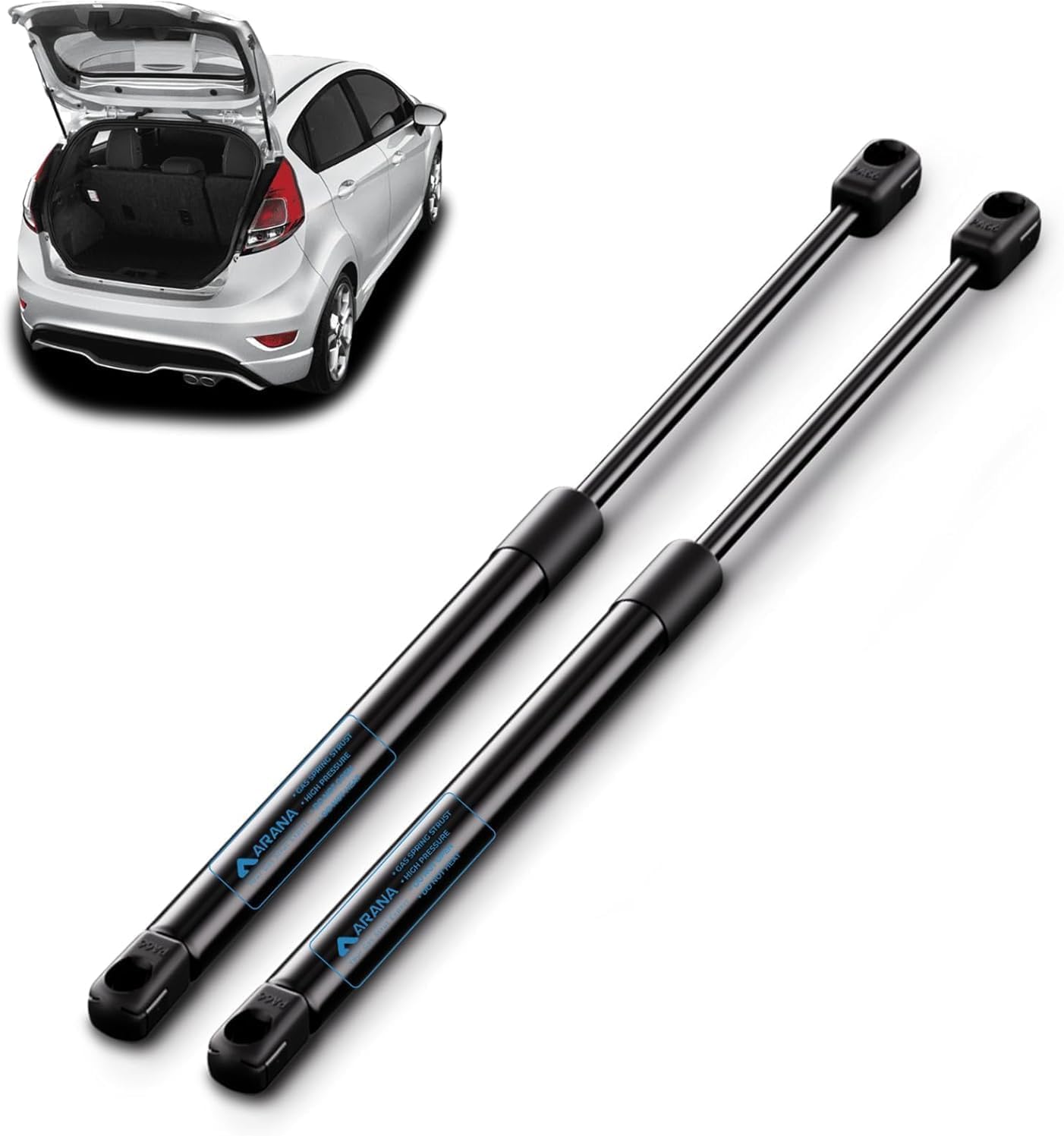 Koaudb 2x Achterklep Demper voor Ford Fiesta MK6 2008 2009 2010 2011 2012 2013 2014 2015 2016 2017 Gasveer Achterklep Gasdruk Demper Vervang # 8A61A406A10AC, 8A61A406A10AB, 8A61A406A10AA