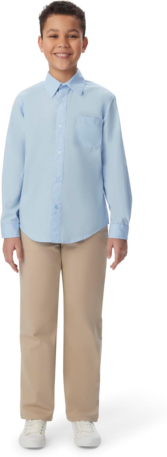 French Toast Boys' Expandable Collar Button Down Dress Shirt with Long Sleeves (Standard & Husky) - Image 3