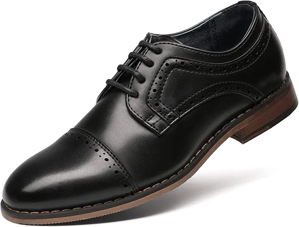 Bruno Marc Big Kid Prince_K_1 Black Boy's Classic Oxfords Dress Shoes Size 6 M US Big Kid