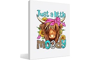 BIWSHA Highland Cow Wall Art: A Touch of Humor for Your Dorm Decor