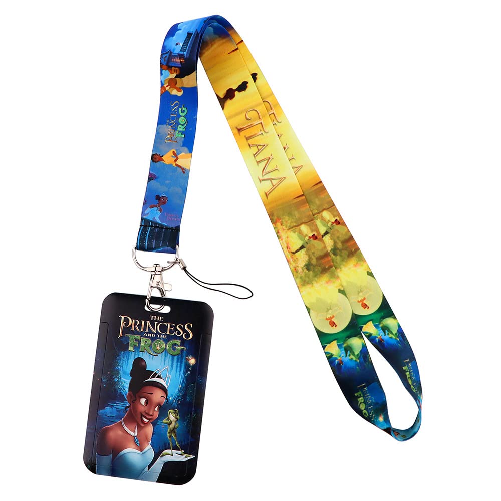 RHXWFDG Princess Sleeping Beauty Brave Merida Aladin Jasmine Mulan Petr Pan Tinker Bell Lanyard Keychain
