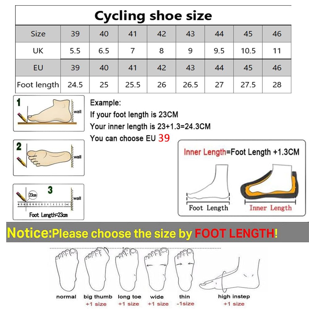 Zapatilla de Ciclismo Hombre Mujer, Zapatillas Ciclismo Carretera MTB Compatibles SPD Lock System Unisex Adulto Zapatos Bicicleta DC5