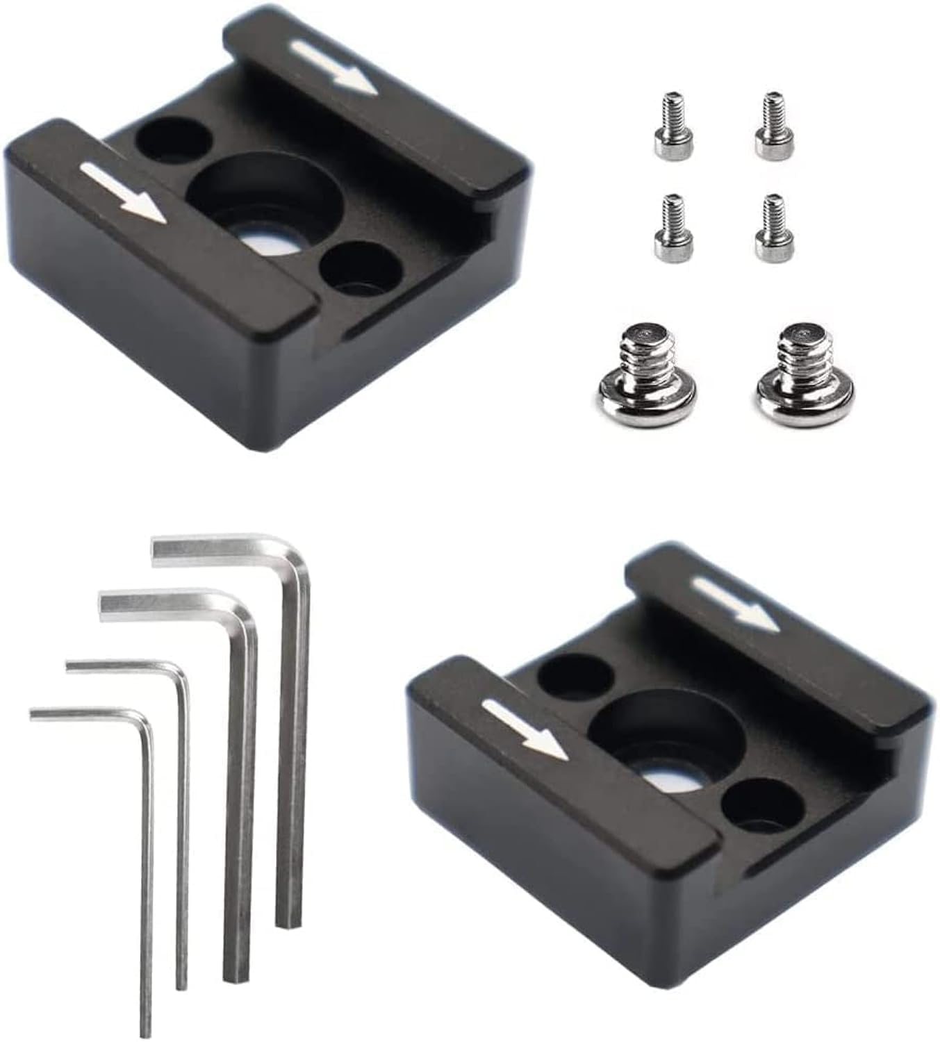 eWINNER 2 Pack Hot & Cold Shoe Mount Adapter Cold Shoe Bracket Standard Shoe Type with 1/4