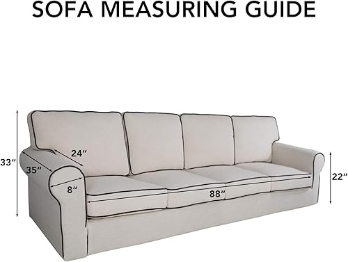 Miniatura 6 de PureFit - Funda de sofá acolchada reversible, resistente al agua, funda lavable con correas antideslizantes y elásticas para niños, perros, mascotas