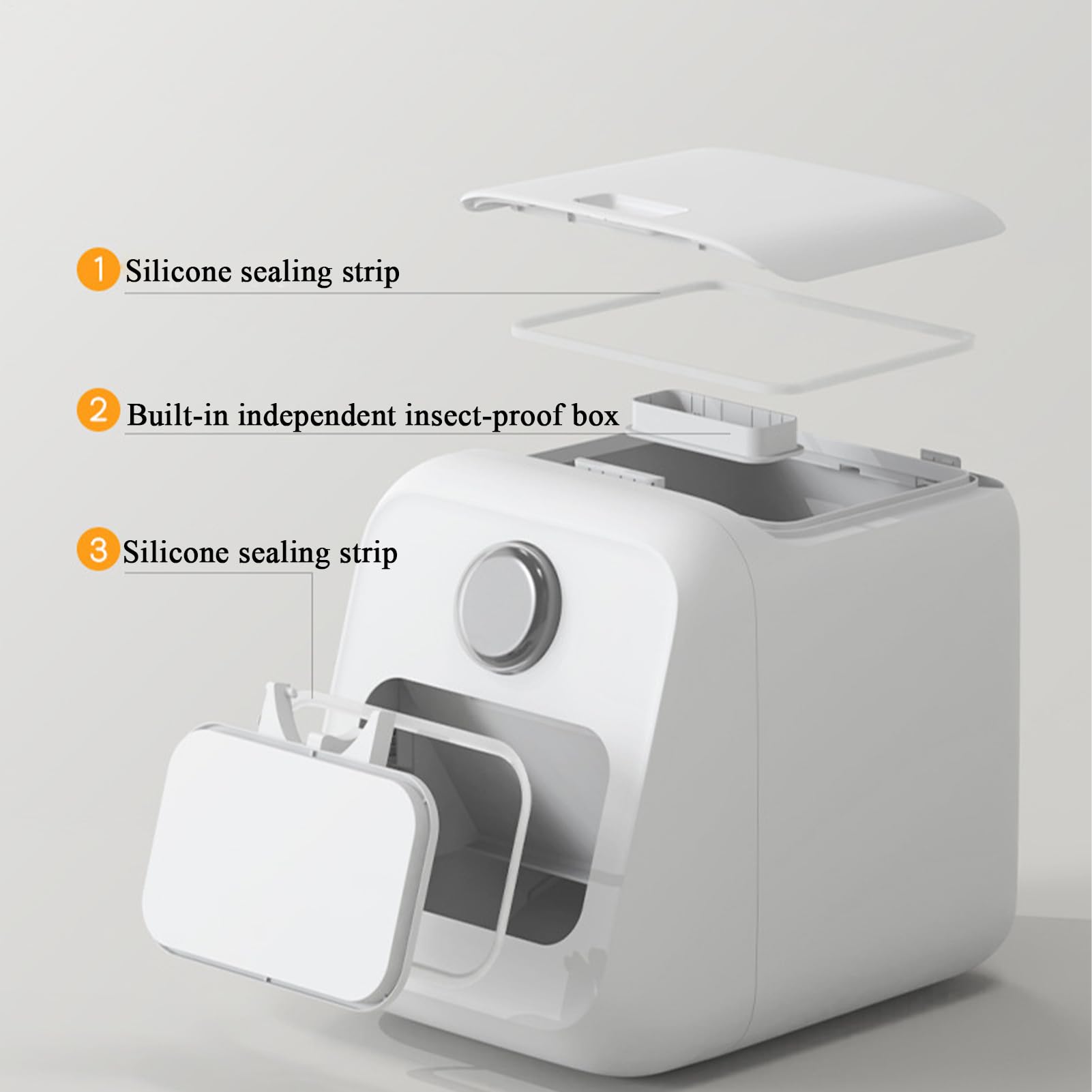 Dispenser per Cereali Dispensatore Grani Contenitori Dispensa | Contenitore Ermetico da Cucina per Farina Zucchero Dispensa Congelatore Dispensa Congelatore Appartamento Dormitorio