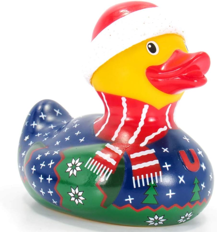Christmas Jumper (Bad Holiday Sweater) by Bud Duck | Bath Toy, Collectable, Elegant Packaging | Child Safe
