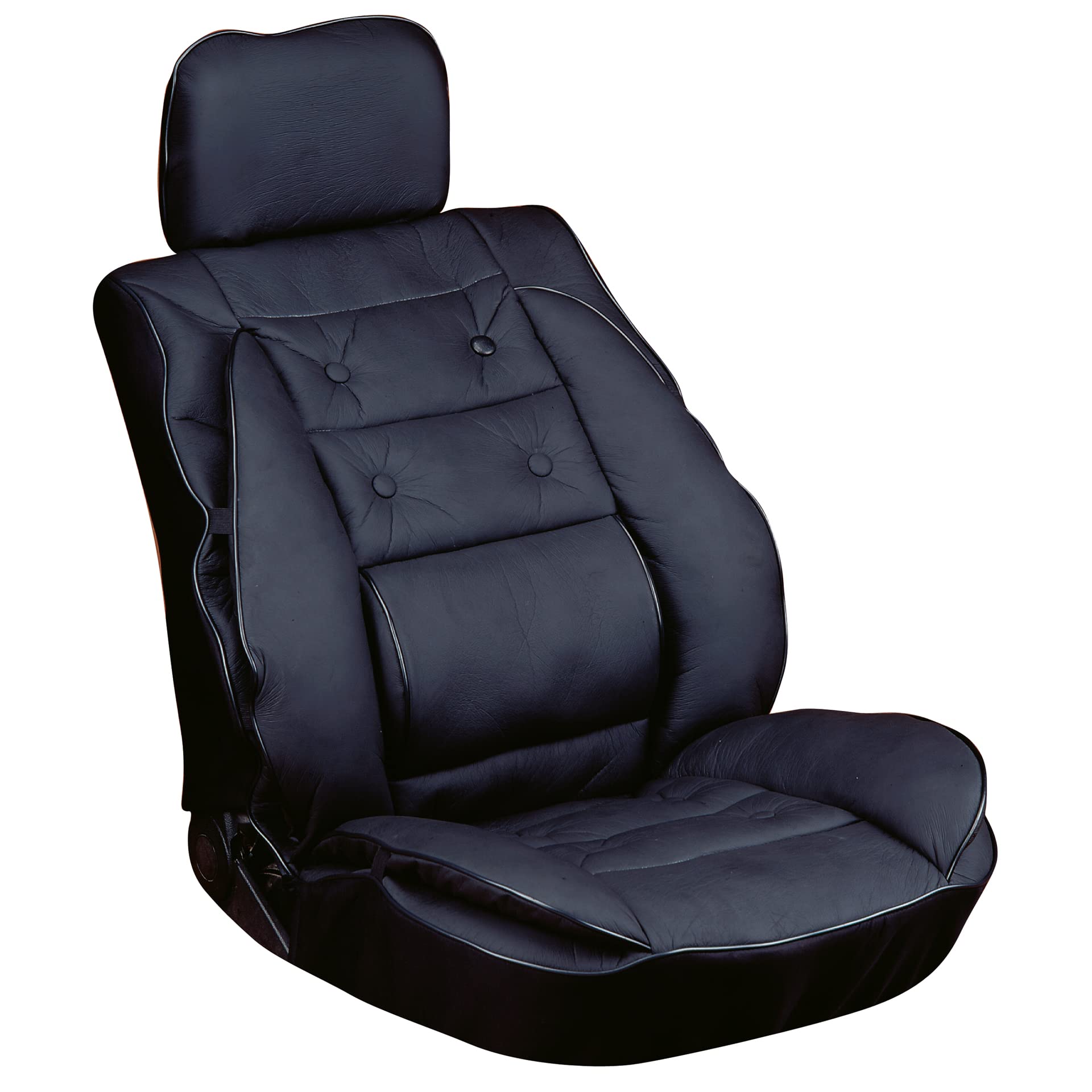 Coussin de Siege avec Appui Dos Noir, Coussin Voiture, Coussin Assise