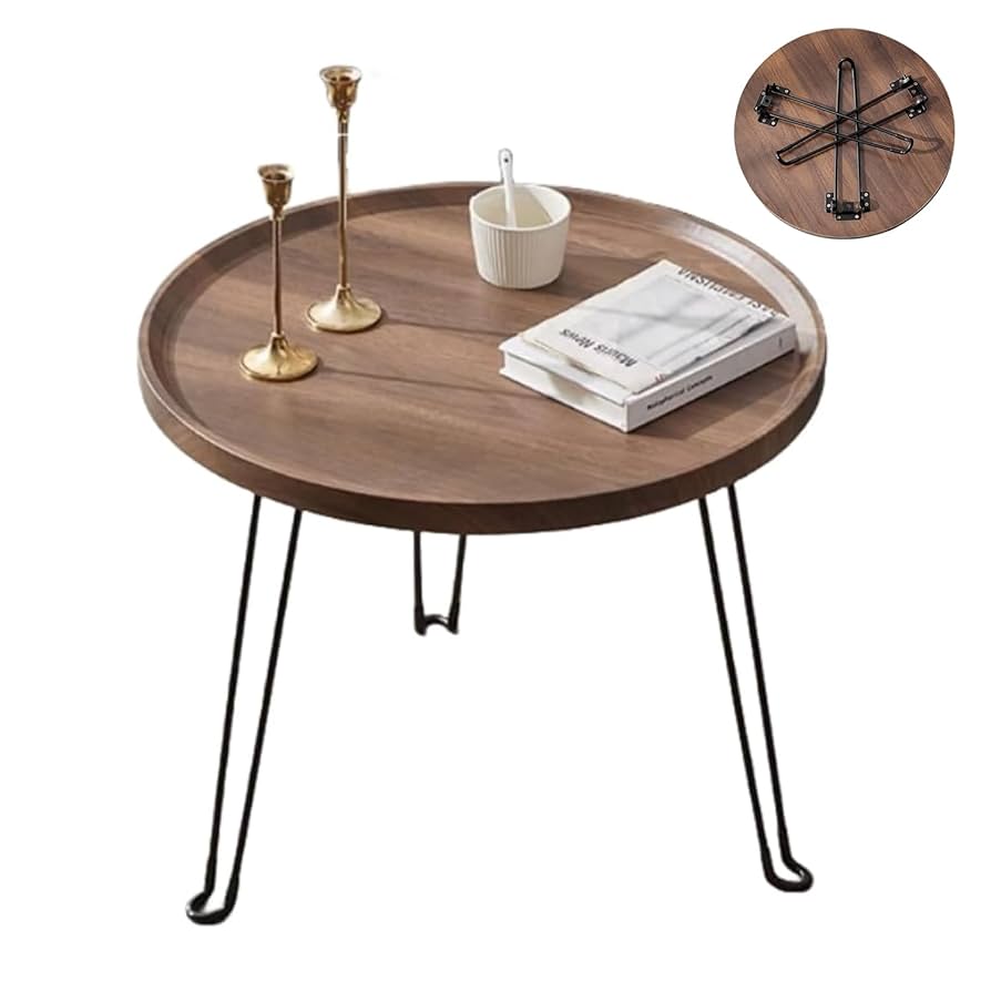 Amazon.co.jp: Aikenn ローテーブル 丸型 まる 円形 座卓 木目