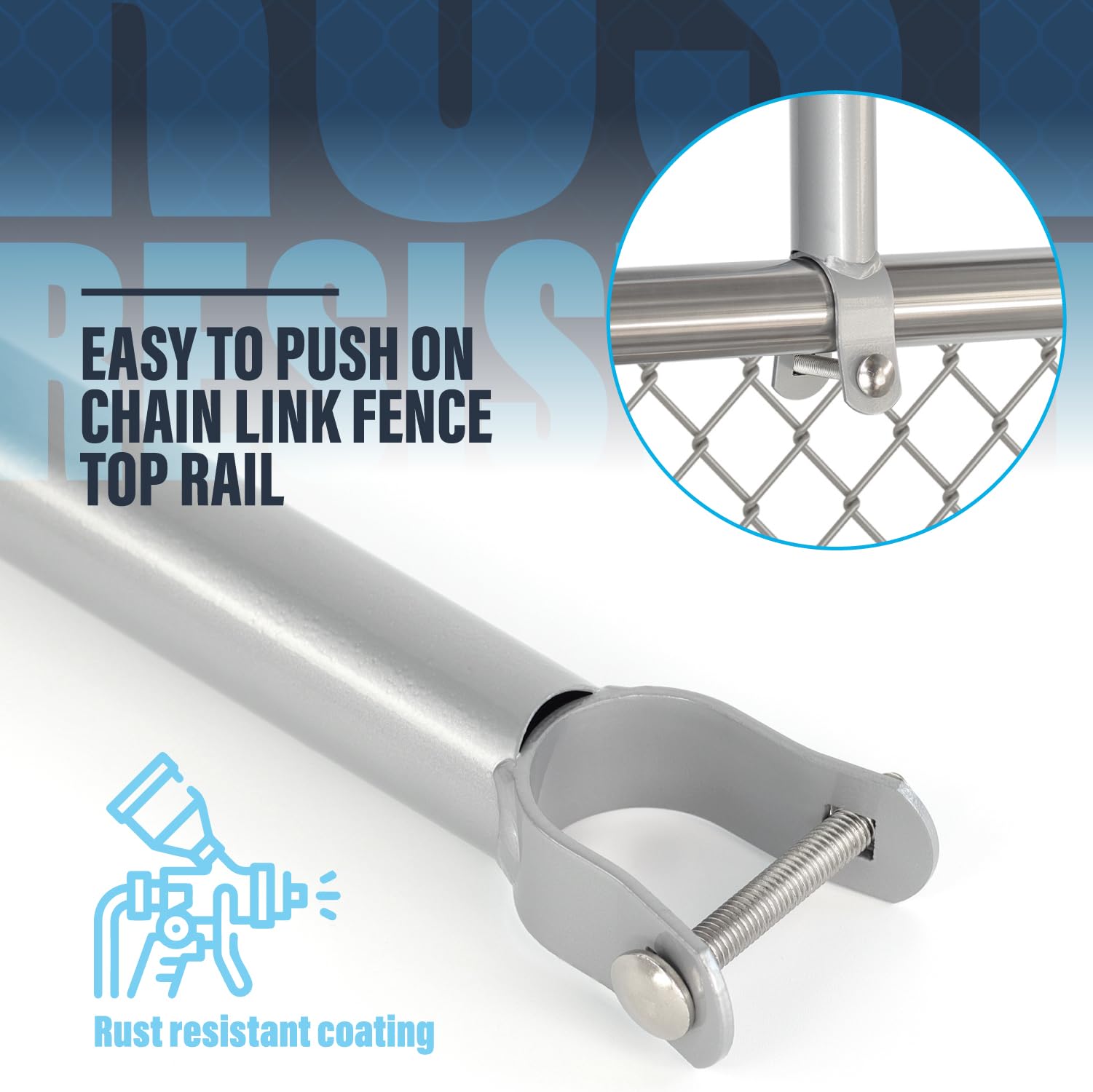 Vinyl Fence Panel Galvanized Fence Post 2-Pack Heavy Duty Fence Post  Extenders (6