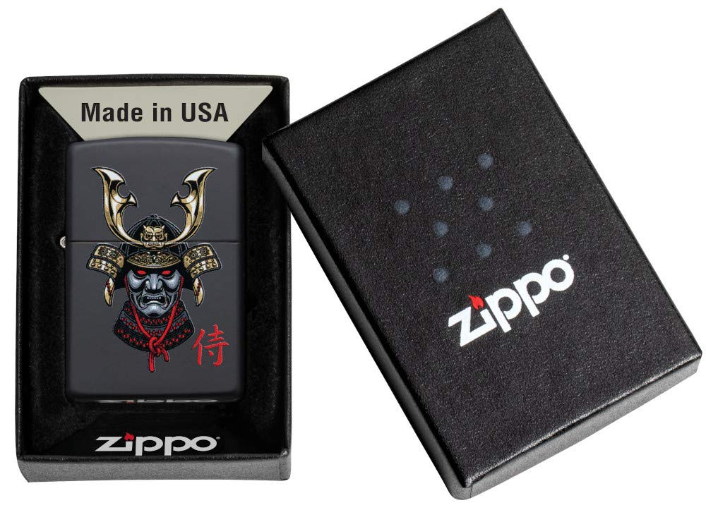 Amazon.com: Zippo Samurai Helmet Design Black Matte Pocket Lighter