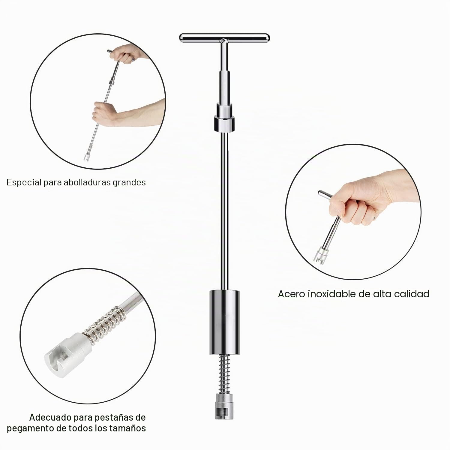 92PCS Kit de Reparación Abolladuras, Herramienta de Reparación de Abolladuras Dent Puller Kit con Extractor de Oro, Martillo Deslizante, Ventosa para Abolladura Profunda