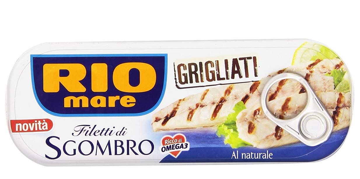 Rio Mare Filetti di Sgombro Grigliato Lot de 6 filets de maquillage, 120 g, riche en oméga 3