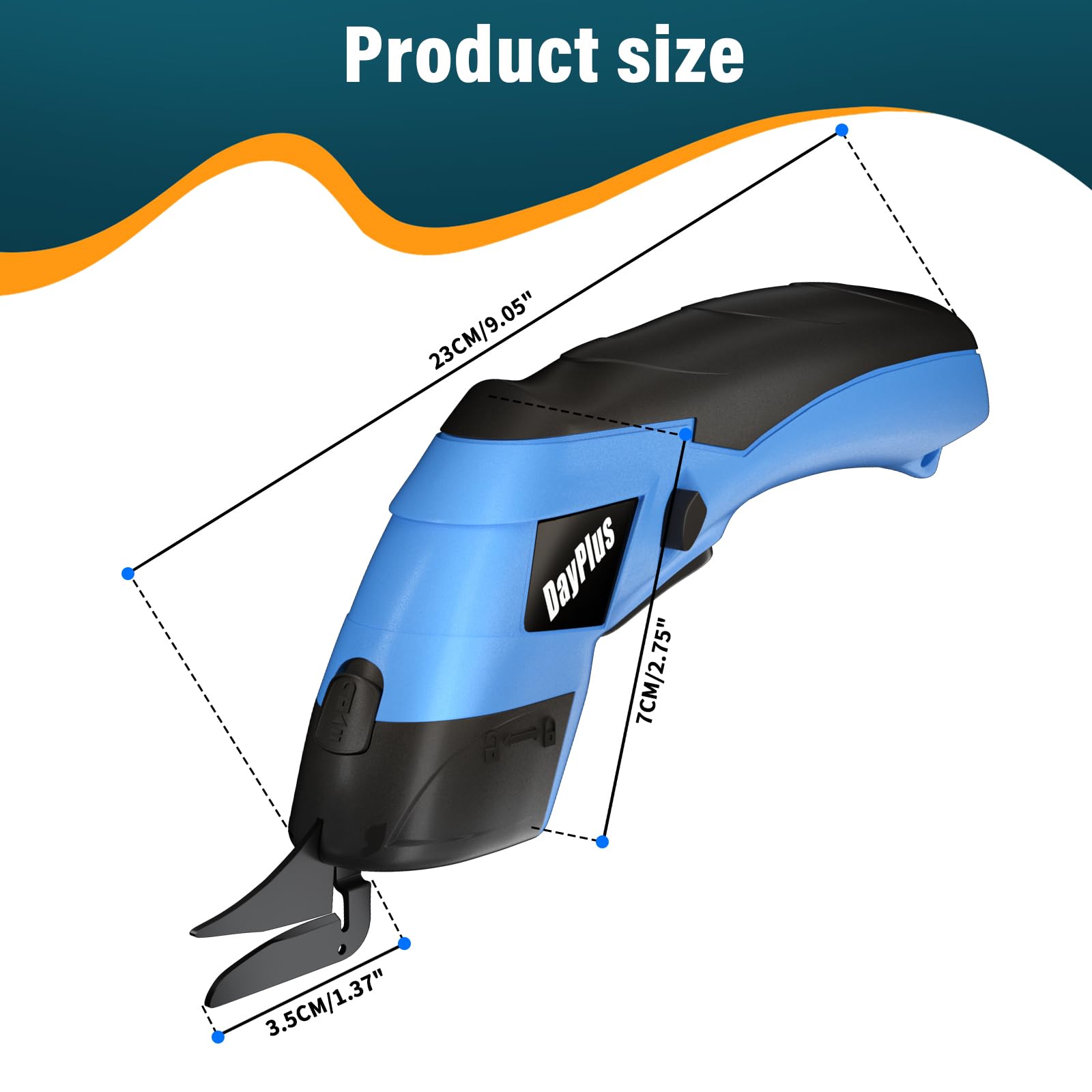 Power Shear for Sewing Cordless Electric Scissor Cutter with 2 Blades for Cutting Fabric, Carpet, Leather