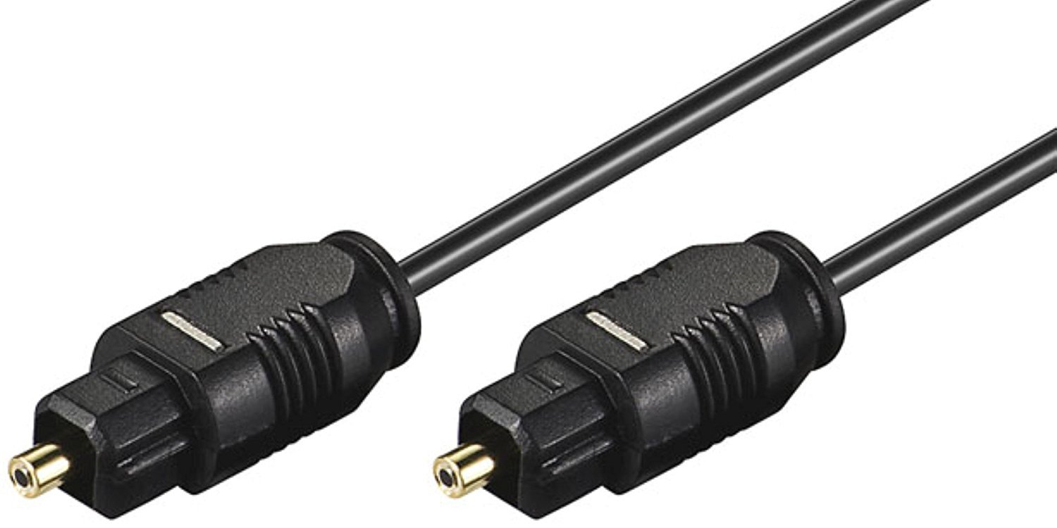 Goobay 51217 Optical Cable, Black, 2.2 mm Diameter, 1.5 m Cable Length