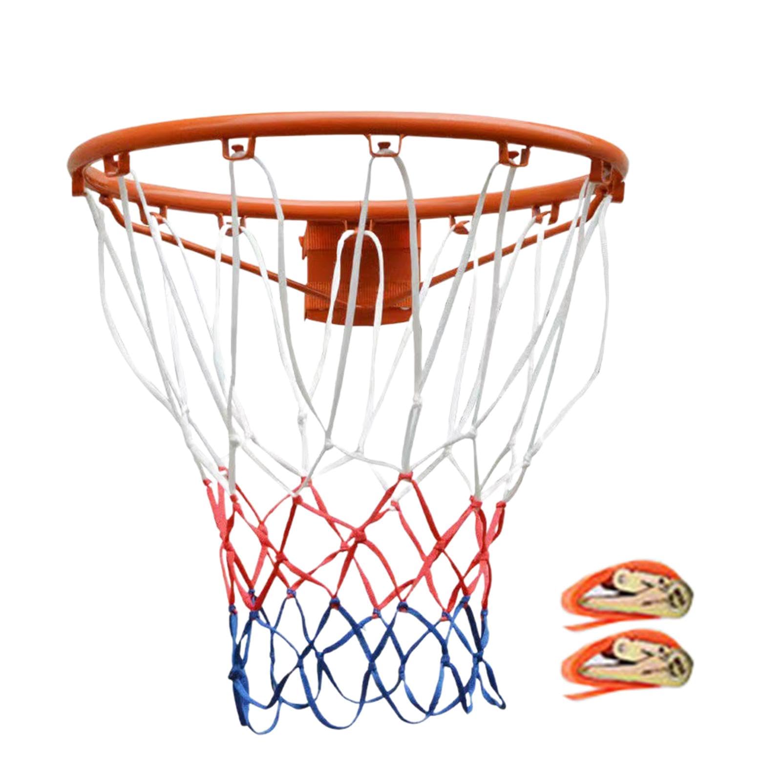 Canasta de baloncesto para adultos, canasta de baloncesto de acero, llanta de baloncesto multiusos de acero, borde de baloncesto resistente, resistente al desgaste, para patio trasero, entrada