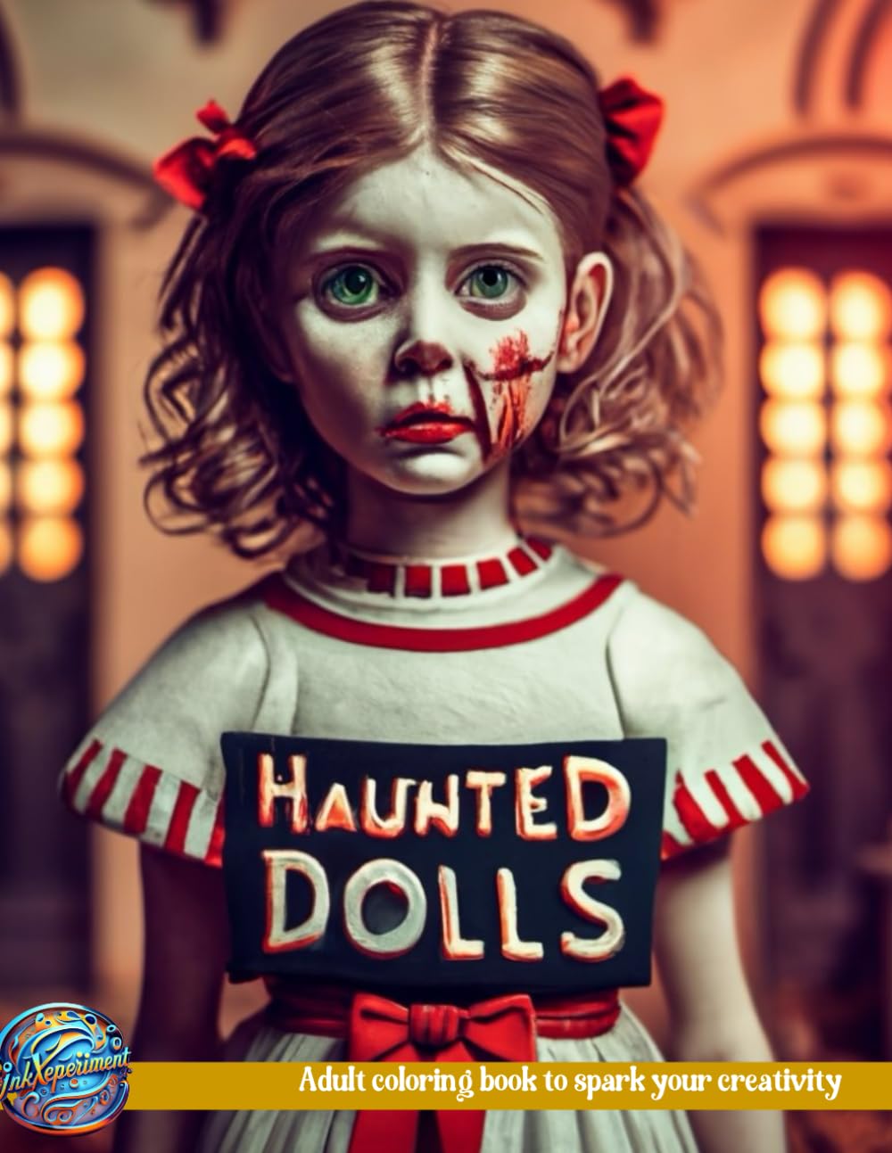 Haunted Doll Coloring Book: A Coloring Book for Adults Features Creepy Baby Dolls in Horror Style, Gore & Spine-Chilling