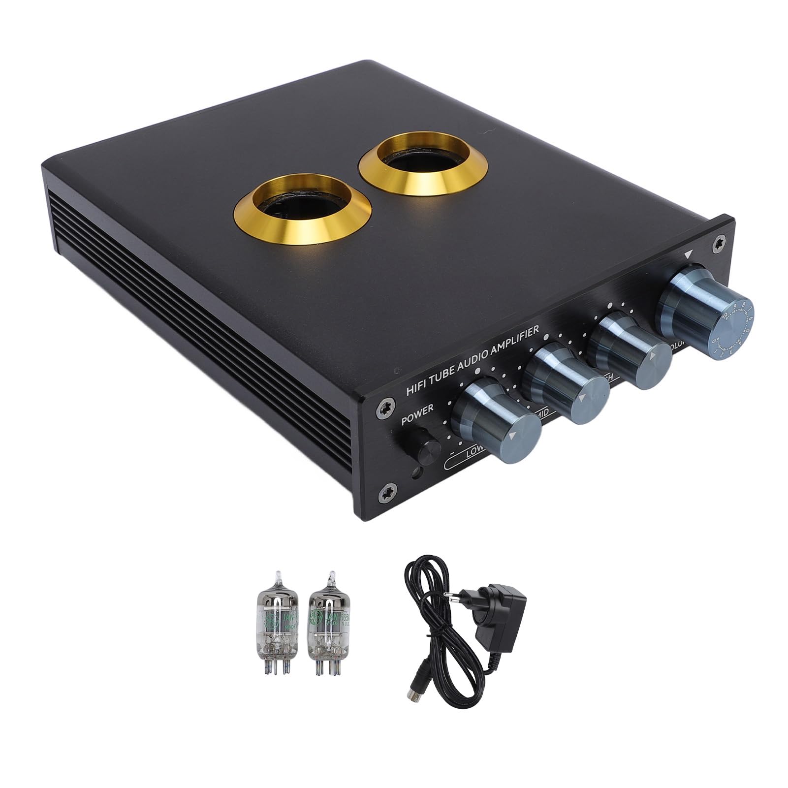 Preamplificatore Phono a Valvole, Preamplificatore Audiophile Stereo HiFi Elettrico da Banco, Amplificatore per Cuffie a Valvole per Giradischi Audio Domestico Altoparlante