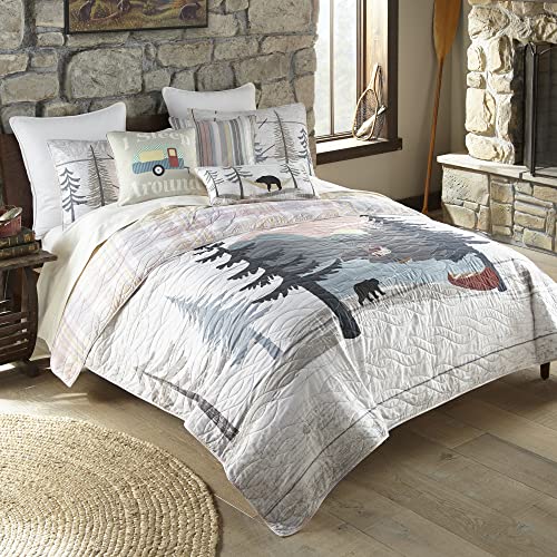 Donna Sharp Throw Pillow - Lake Retreat Lodge Decorative Throw Pillow With Hammock Pattern - Rectangle #TOP3