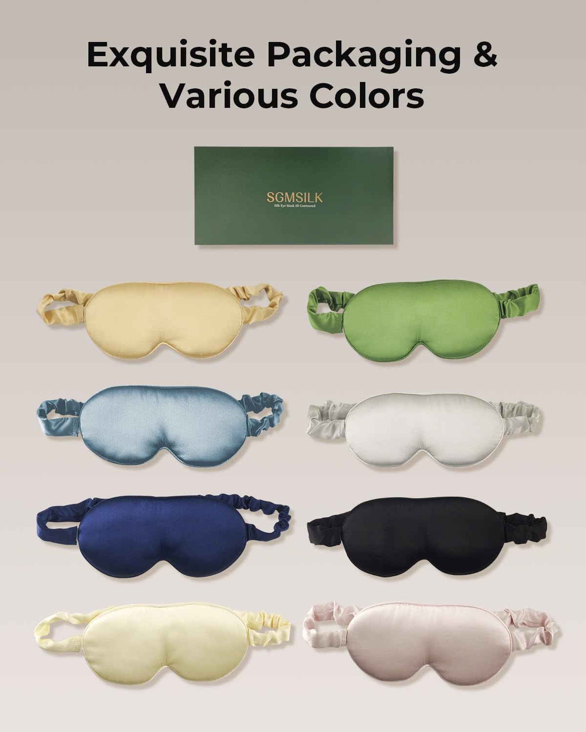 100% Pure Mulberry Silk Sleep Mask, 3D Contoured Cup Eye Mask for Sleeping, 22 Momme Super Soft Breathable Blindfold, Adjustable Blackout Travel Silk Eye Cover Black - Image 7