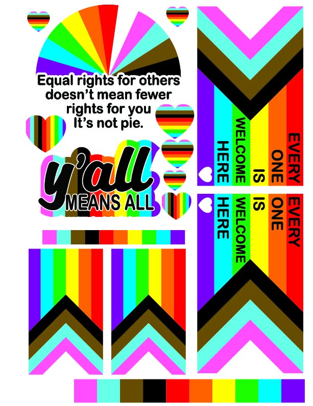 Autocollants d'égalité gay fierté et stickers fierté queer pour personnalisation 15 pcs