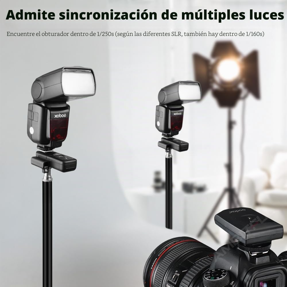 GODOX CT 16 CT-16 Trigger 16 Channels Wireless Radio Flash Transmitter+3pcs Receiver Set Compatible con Canon Nikon Pentax DSLR cámara