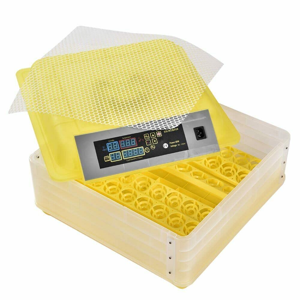 CROSSDESIGN Automatic Digital Egg Incubator Poultry Hatcher Machine Breeder w/Temperature Control & Auto Turning for Hatching Chicken Duck Goose Quail Birds 96 Eggs