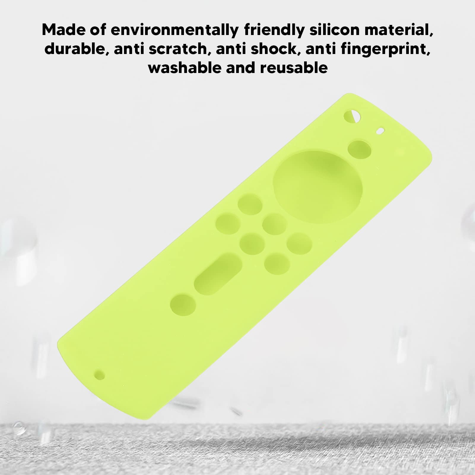 Funda Protectora de Silicona para Fire TV Stick 4K 2018, Protector Antideslizante a Prueba de Golpes con Control Remoto (Verde Fluorescente)