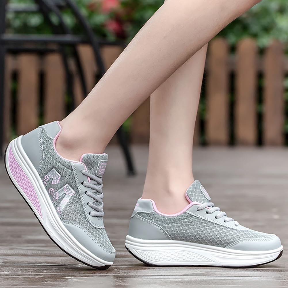 Sneaker Donna Dimagrante Passeggio Scarpe Ginnastica Fitness Cunei Piattaforma Scarpe da Camminata