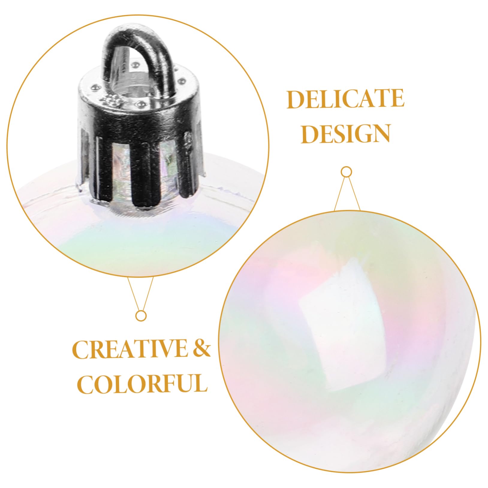 Cabilock 72piezas Bolas Navideñas Transparentes Rellenables Adornos Colgantes para Decoración De Árbol De Navidad Bodas y Fiestas Decoraciones Iridiscentes