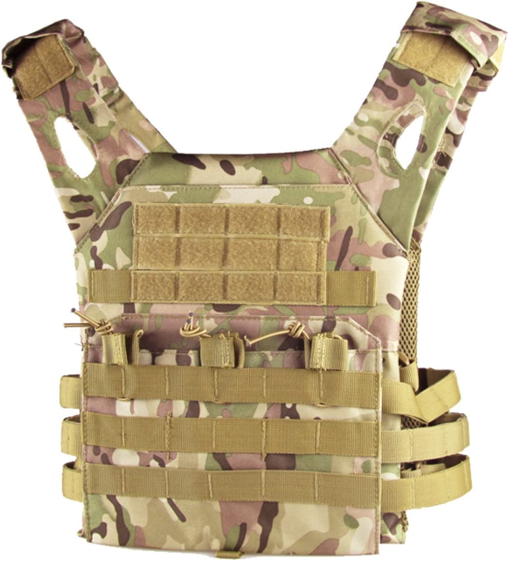 Tactical Vest Camouflage Plate Carrier Simple Style Protection Multifunction Combat Military Vest For Airsoft Paintball Hunting Outdoor Sport