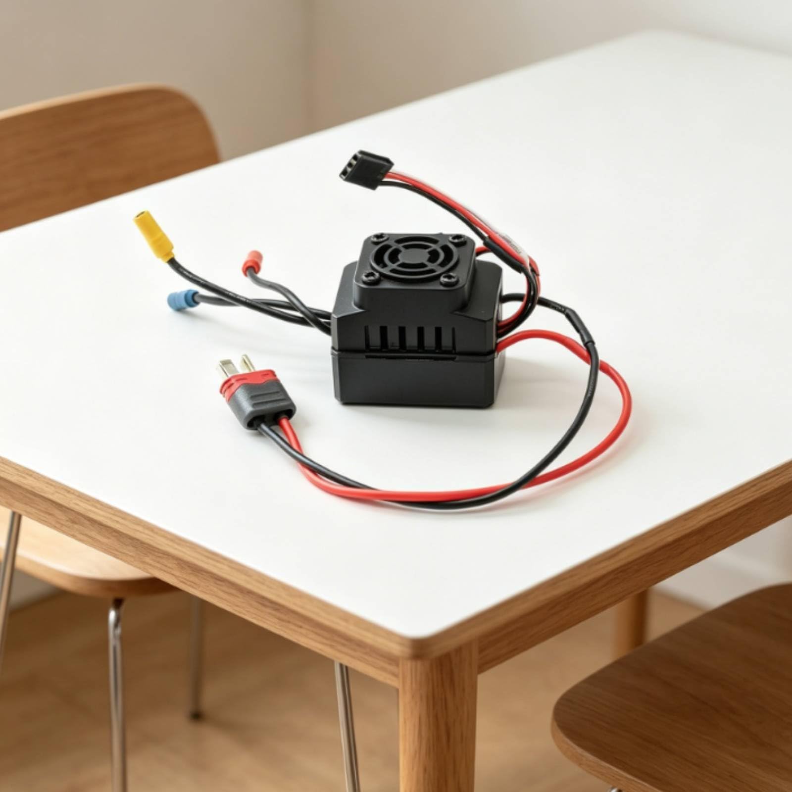 TISHITA Rc Auto Fahrten Elektronischer Geschwindigkeits Steuergerät Komponente mit Kompaktem Aufbau Und Kühlöffnung für Stabile Fahrt für Hobby Schrauber Werkstattnutzung