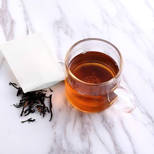 Miniatura 12 de Paquete de 400 bolsas de filtro de té desechables con cordón, seguras y naturales, de papel sin blanquear, infusor de té, bolsa vacía con cordón