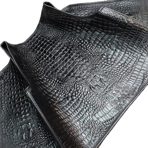 Mens Vintage Leather Motorcycle Jacket Vest Genuine Black Alligator Crocodile premium leather skin Vest jacket3