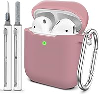 Vista 206 de Funda para AirPods Pro con kit de limpieza, funda de silicona suave para Apple AirPod Pro de 1ª/2ª generación, accesorios de funda AirPods Pro/Pro 2