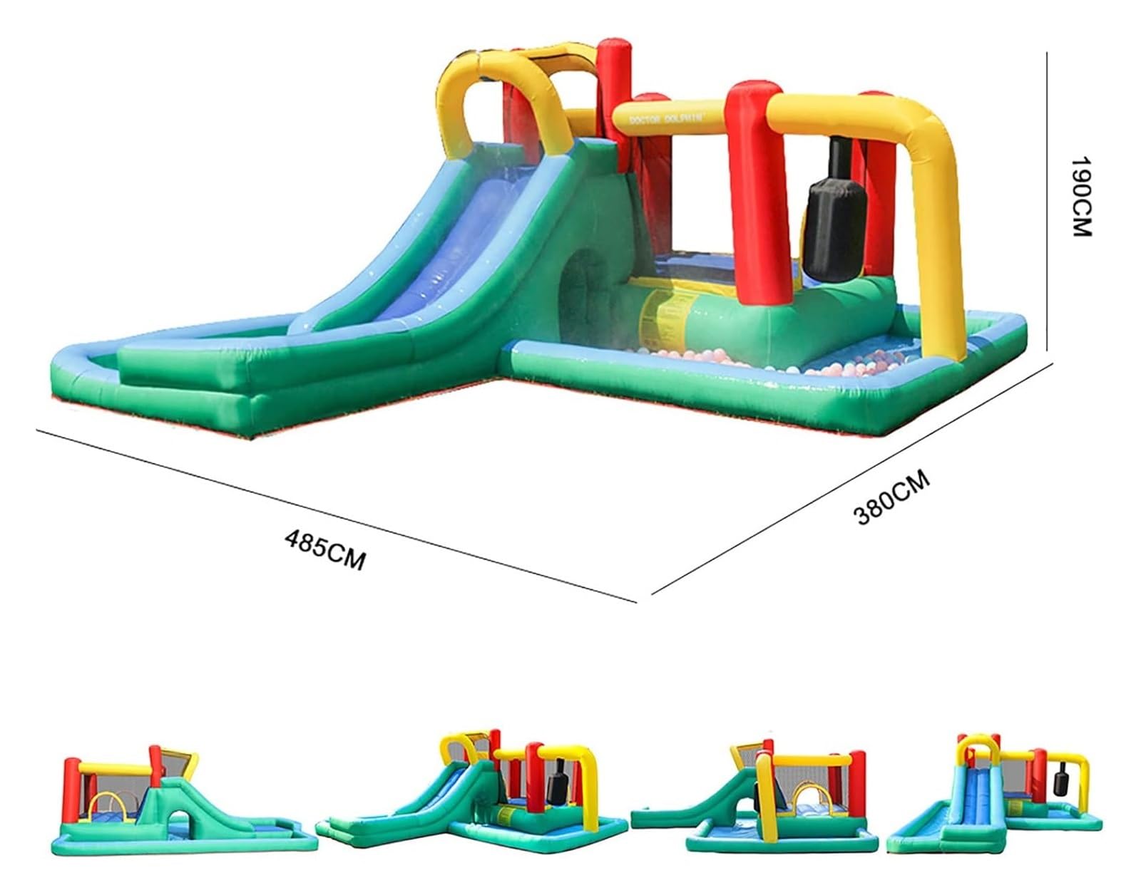 Castillo Hinchable, Gorila y tobogán al Aire Libre del Patio Trasero de la Familia trampolín Espacial