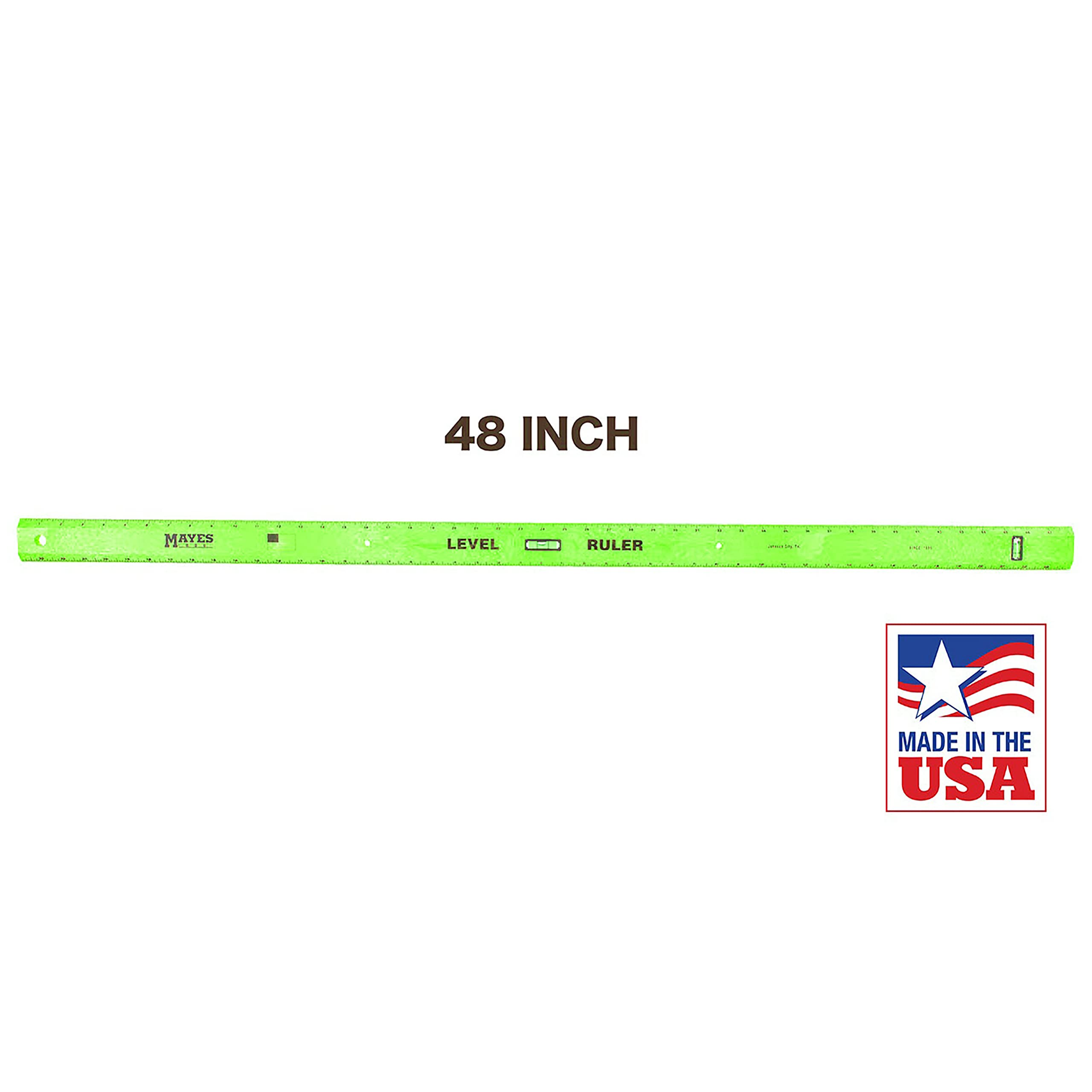 Mayes 48" Polystyrene Level Ruler - Made in USA -2