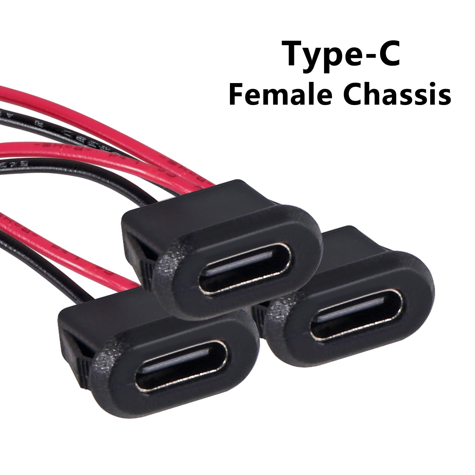 10 stücke Typ-C Weibliche Chassis Wasserdicht 2P Solr Draht Typ USB C Pigtail Kabel