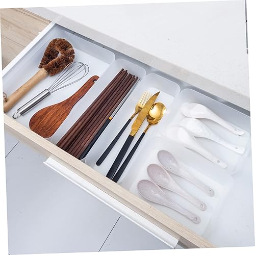 Miniatura 4 de Cabilock Práctico divisor de almacenamiento para oficina en casa, caja de almacenamiento blanca, estuche de plástico para cosméticos