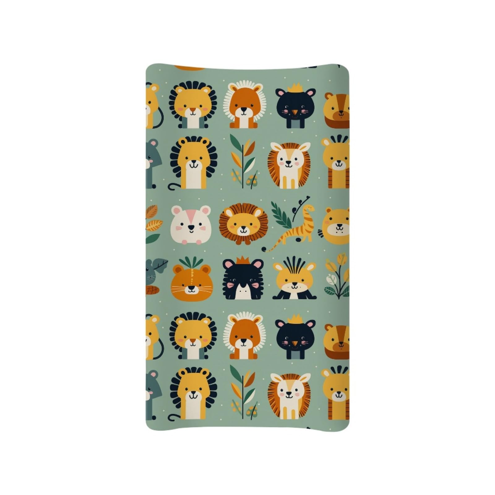 Guosanchn Baby Boys Girls Lion Tiger Giraffe Changing Mat Changing Mat Changing Mat 32"x16" Jungle Animals Changing Mat 32"x16" โ image 1