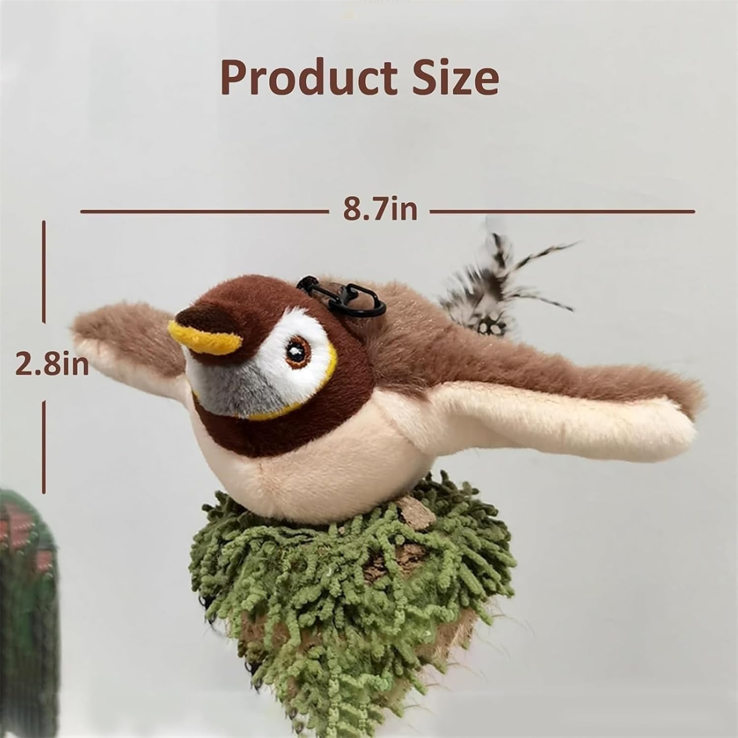 Chirping Flapping Bird Cat Toy, Chirp Paws Flapping Bird, Interactive Chirping Bird Cat Toy, Rechargeable, Lifelike Chirp Tweet, for All Breeds Cat (A+B)