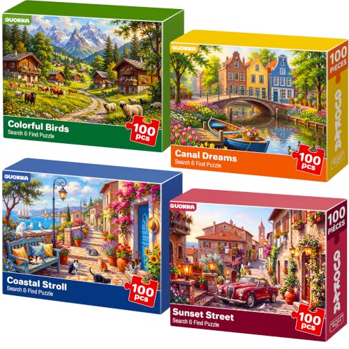 Image of Large Piece Puzzles for Dementia Seniors - 100 Piece Puzzles for Adults