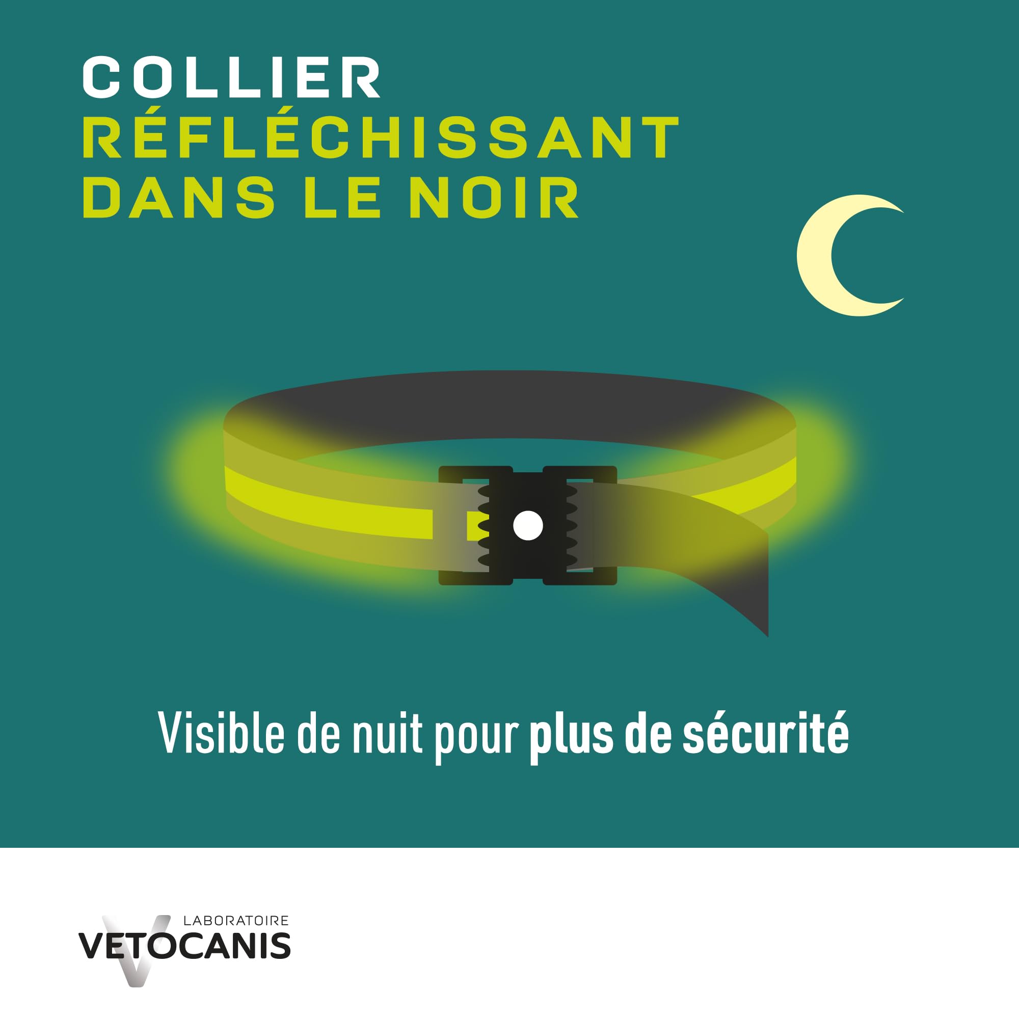 Vetocanis | Collar Antiparasitario Gatos | Protección y Tratamiento Antiparasitario Gatos | Eficaz 3 Meses | Para Gatos de + de 9 Meses | Banda Reflectante | Formulado bajo Control Veterinario