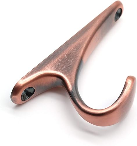 Miniatura 2 de Rannb Bata de un solo gancho para colgar en la pared, color rojo cobre, paquete de 6