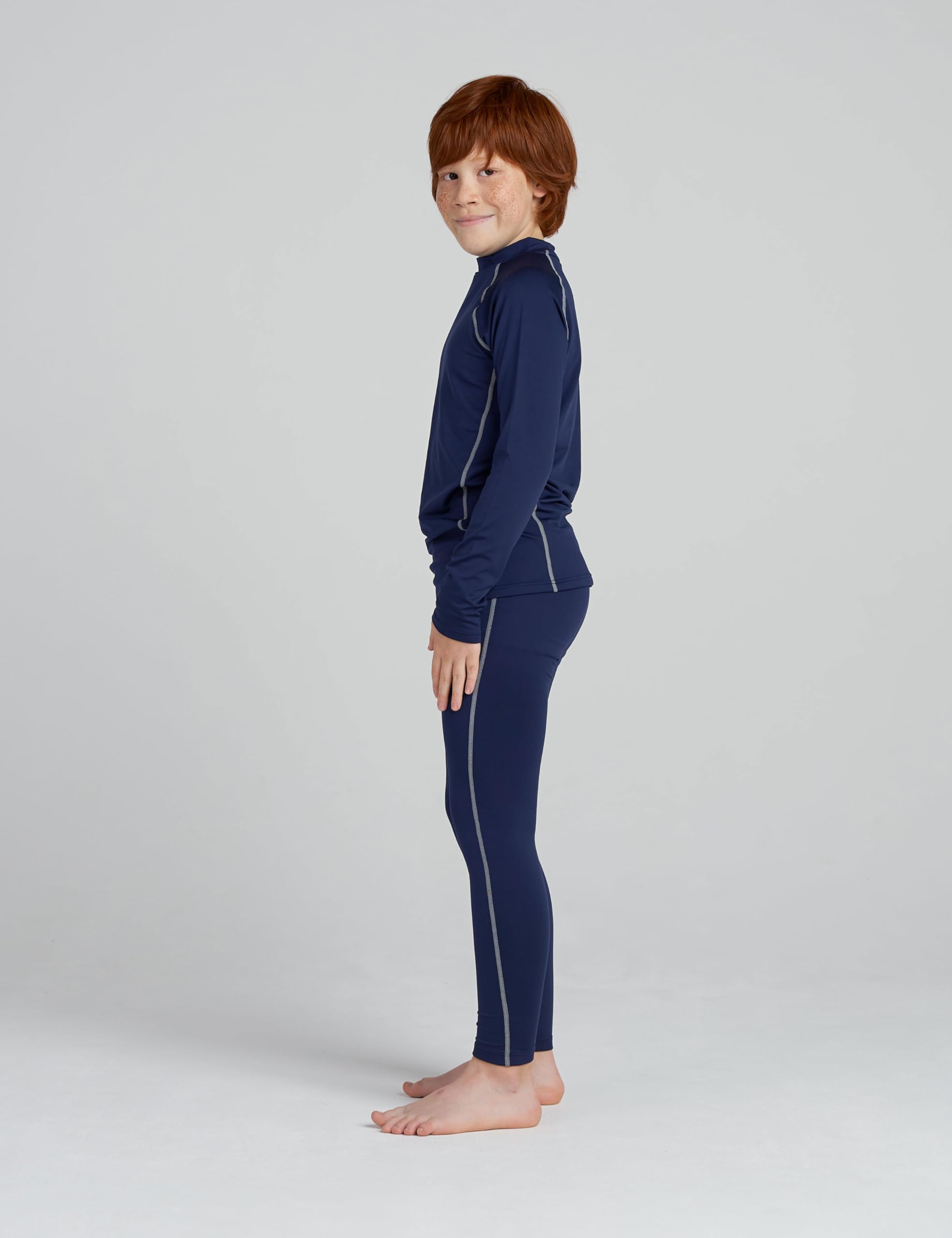LAPASA Completo Termico Sportivo per Bambini Peso Leggero Set Coordinato Maglia e Pantaloni B21 - Traspirante Caldo