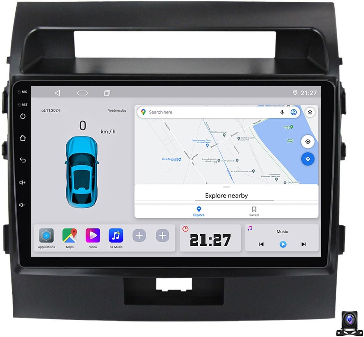 2+32G Octa Core Android 14 Car Radio Stereo Compatible with Toyota Land Cruiser 200 2008~2015 9 Inch Touchscreen Multimedia with Navigation, BT, Wireless Carplay Android Auto, Backup Camera,C30 Pro