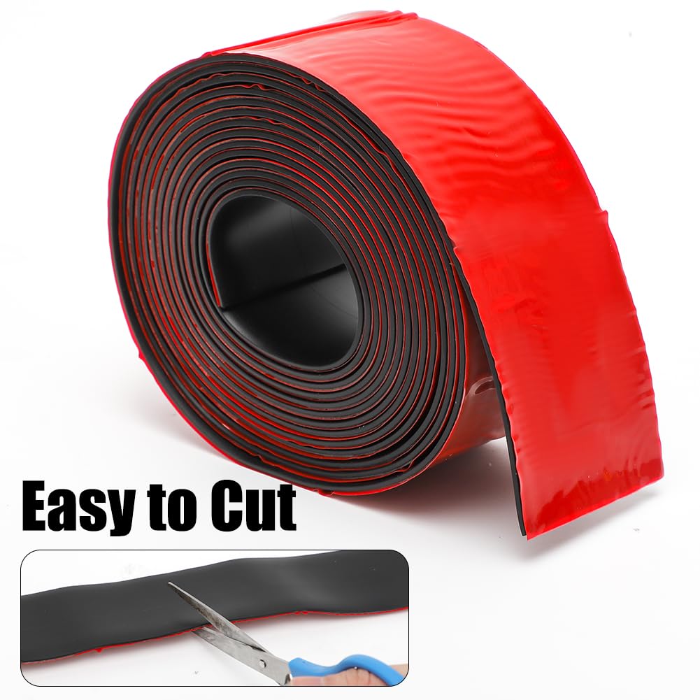 DASIAUTOEM Strisce di gomma autoadesive, in neoprene, in gomma, 50 mm (larghezza) x 1,5 mm (S) x 3,2 m (lunghezza) per lsolazione, pavimenti, copertura fai da te anti vibrazioni