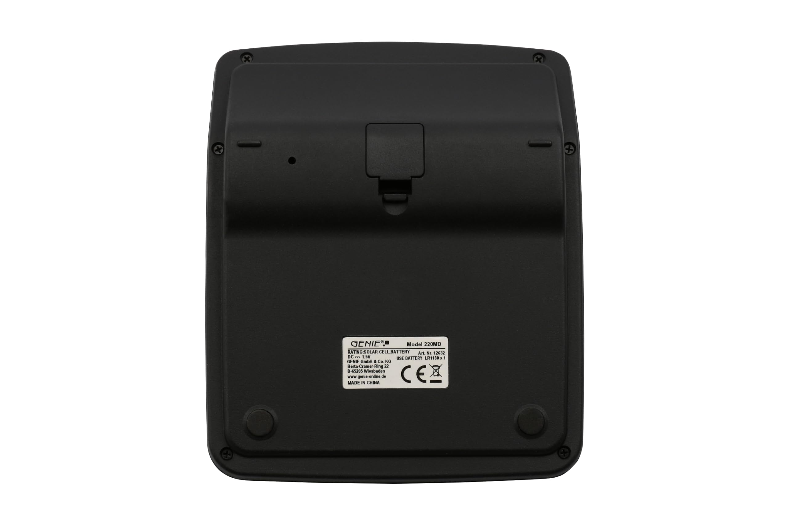 Genie Calculatrice de Bureau 220 MD 10 Chiffres Double Alimentation Solaire et Batterie Noir