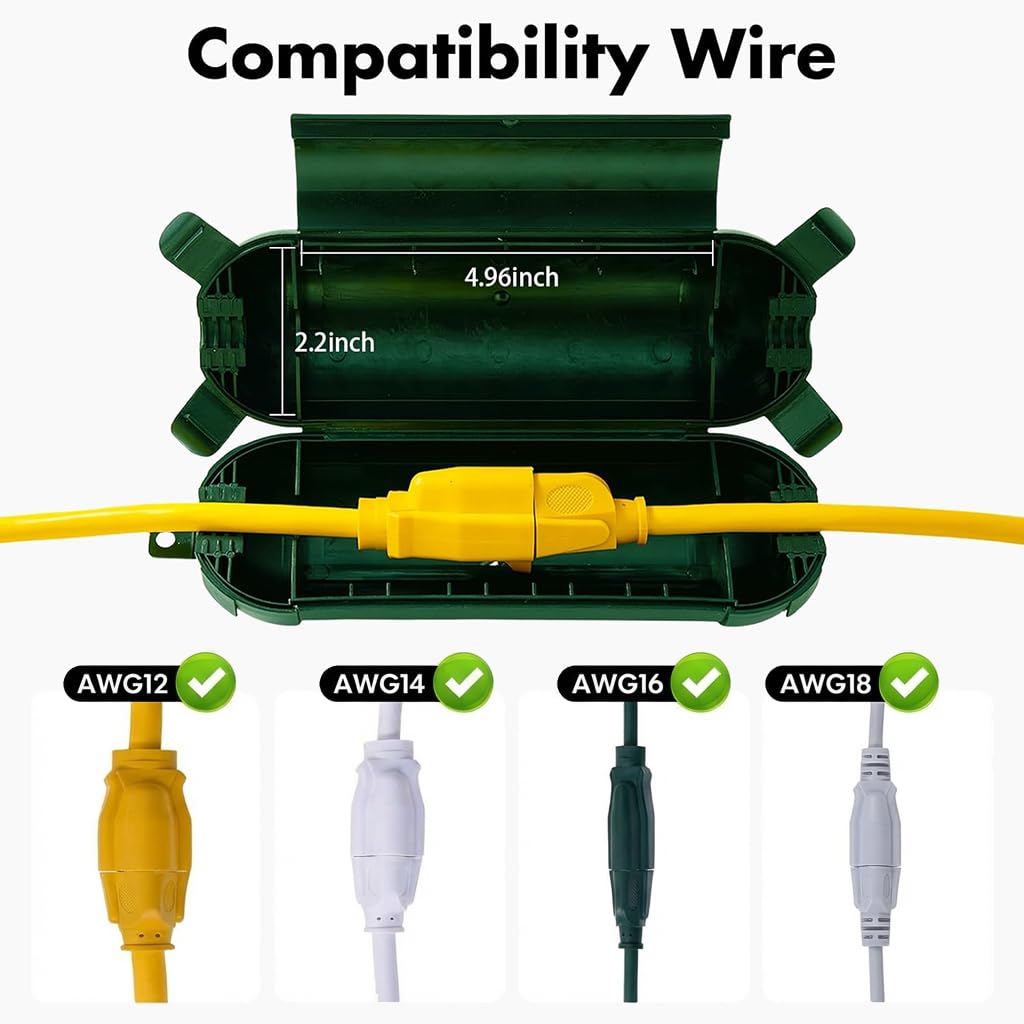 カン Amazon.com: YOJOE 2 Pack Outdoor Extension Cord Cover IP44