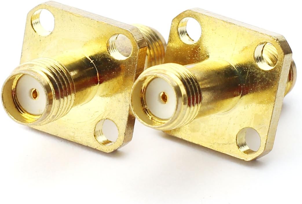 Exclusive Discount 80% Offer Maxmoral 2PCS SMA Female to SMA Female Connector with 4-Hole Flange RF Coax Coaxial Adapter Black Friday - 60% OFF Maxmoral 2PCS SMA Female to SMA Female Connector with 4-Hole Flange RF Coax Coaxial Adapter